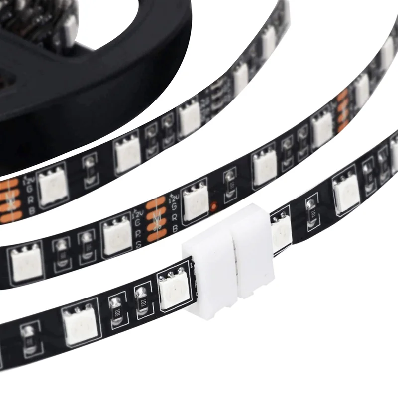 100 confezioni di connettori per strisce luminose a LED RGB a 4 pin Estensione terminale adattatore senza saldatura Gapless da 8 mm per strisce LED SMD 3528-ABQU