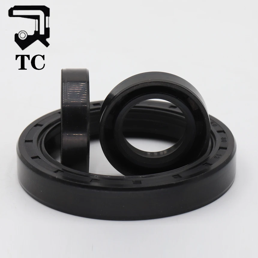 TC TG4 40/42/44/45mm ID Black Nitrile Rubber NBR Grooved U Lips Spring Gasket Ring Sealing Radial Rotary Shaft Skeleton Oil Seal