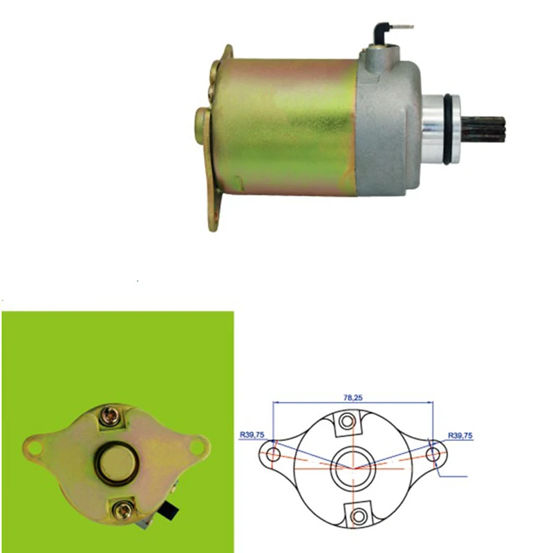 

Motorcyle Parts Electric Starting Motor For Kymco Baotian Qianjiang Wangye Jonway GY6125 GY6150 Scooter Engine Starter