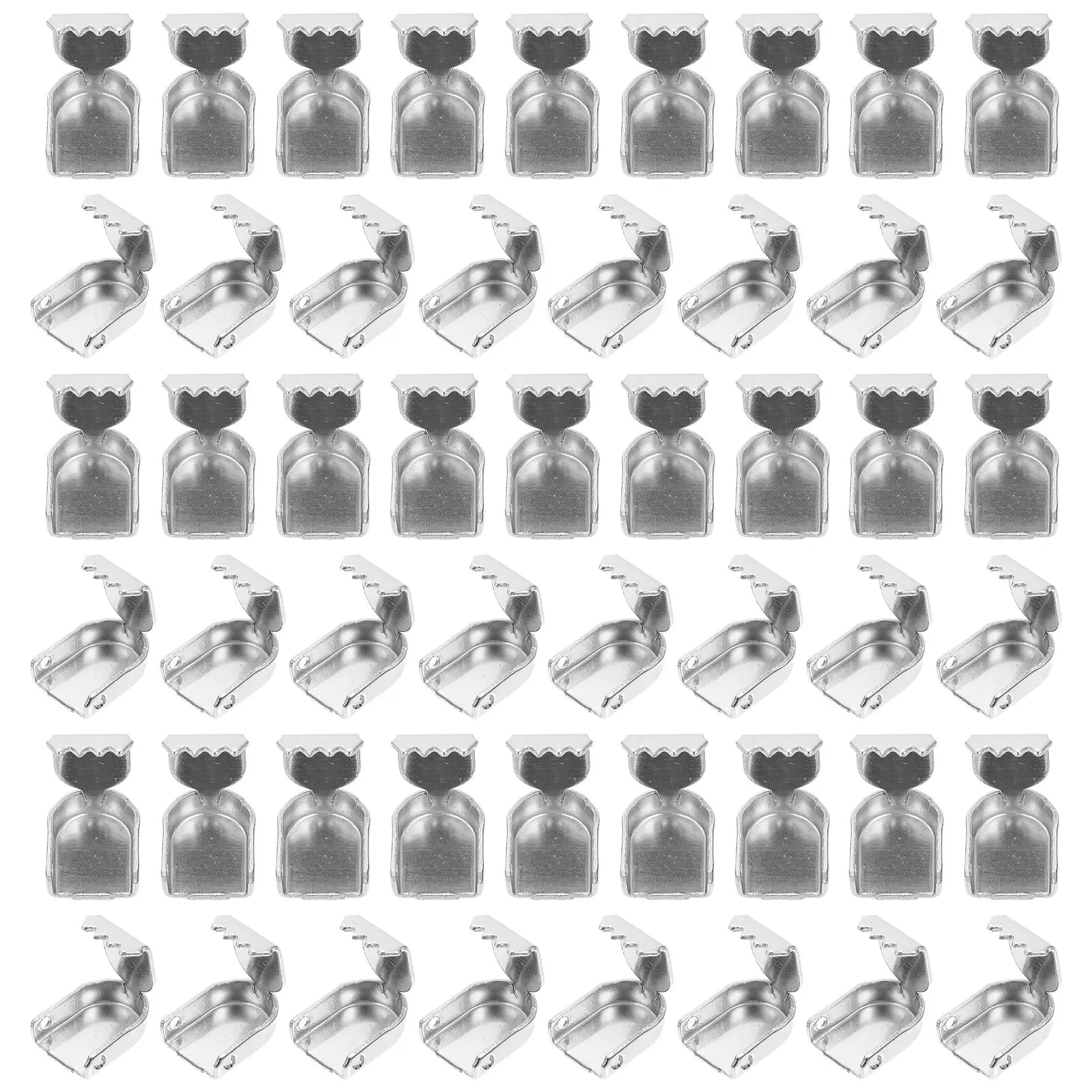 

100pcs Shoelace Clips Metal Buckles Durable Laces Clasps Copper Alloy Easy Tie Basketball Sneakers Boots Silver 0 6