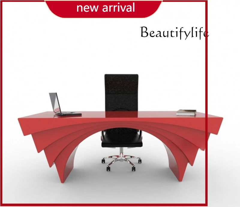 

BJ Simple Light Luxury Desk, Computer Desk, President Table, High-end Paint Boss Table, Desk Customization