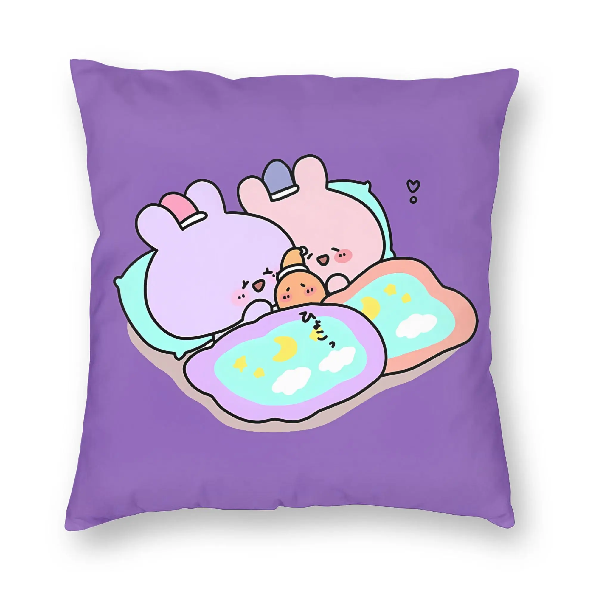 A-Asamimichaan Asleep Cute Asamimi Pillow Case  Square Pillow Cover Vintage Pillowcases For Living Room Chair
