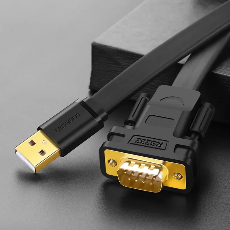 Convertitore cavo piatto seriale DB9 da USB a RS232 Com per WIN10 WIN8 MAC SERVER2008 INDUSTRIA