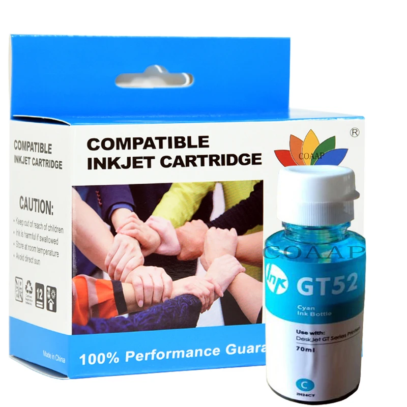 GT52 Cyan Compatible Inks for HP364 HP564 HP178 HP655 HP950 HP934 HP912 HP711 HP920 HP932 HP940 HP62 HP 63 Printer ink cartridge