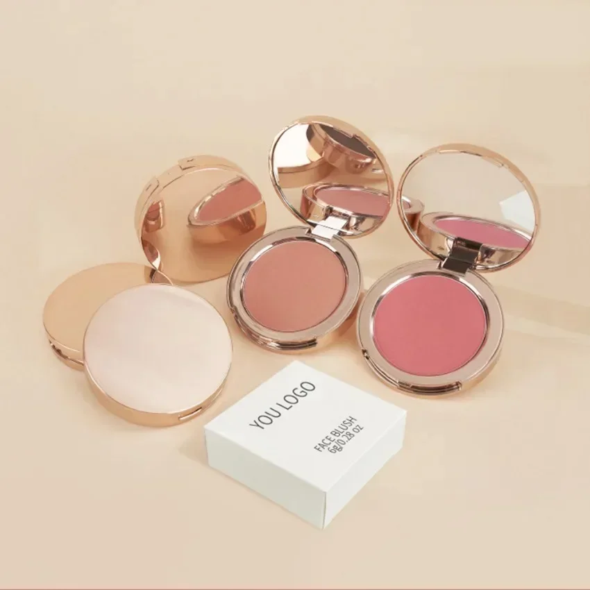 Private Label Blusher Powder Pigment Long Lasting Waterproof Color Rendering Natural Custom Logo Makeup Wholesale Cruelty Free