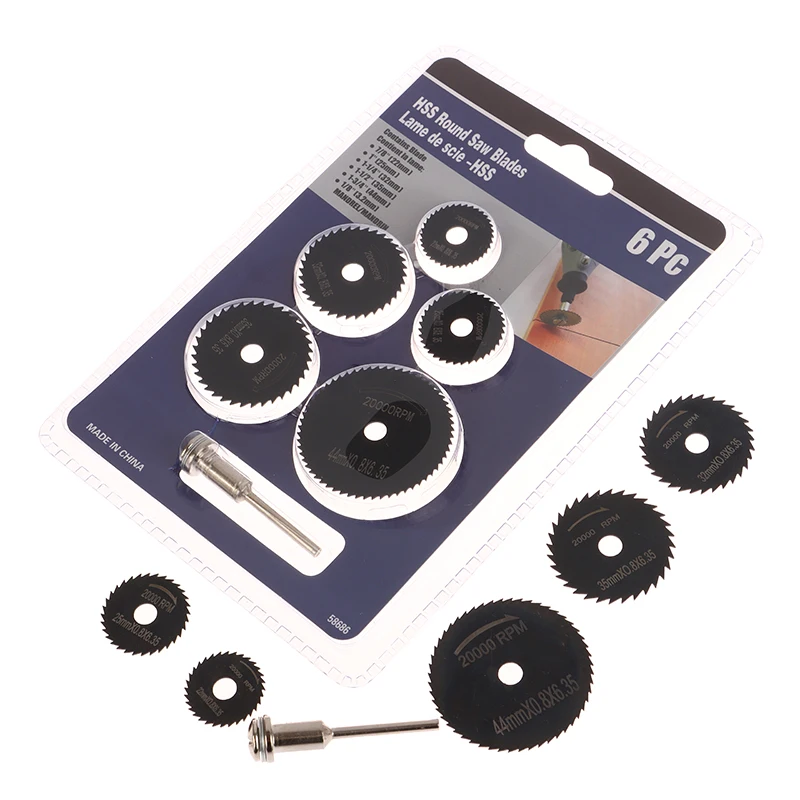 6PCS Woodworking Metal Cutting Blade Electric Drill Circular Saw Blade Small Saw Blade Tool Set