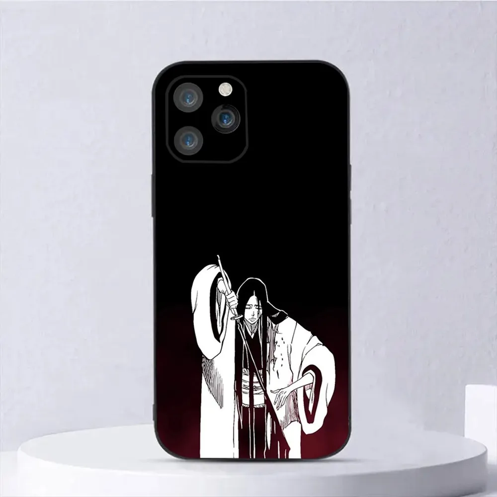 Unohana Retsu B-BleachS Phone Case For iPhone15,14,13,12,11,Pro,Max,Plus,Mini,X,XS,XR,8,7,6,S,Plus,SE Soft Black Case