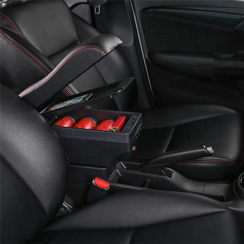 

For MAZDA CX-3 Armrest For Mazda 2 Skyactiv Version Cx3 Car Armrest Box Storage Box Curved Surface Leather