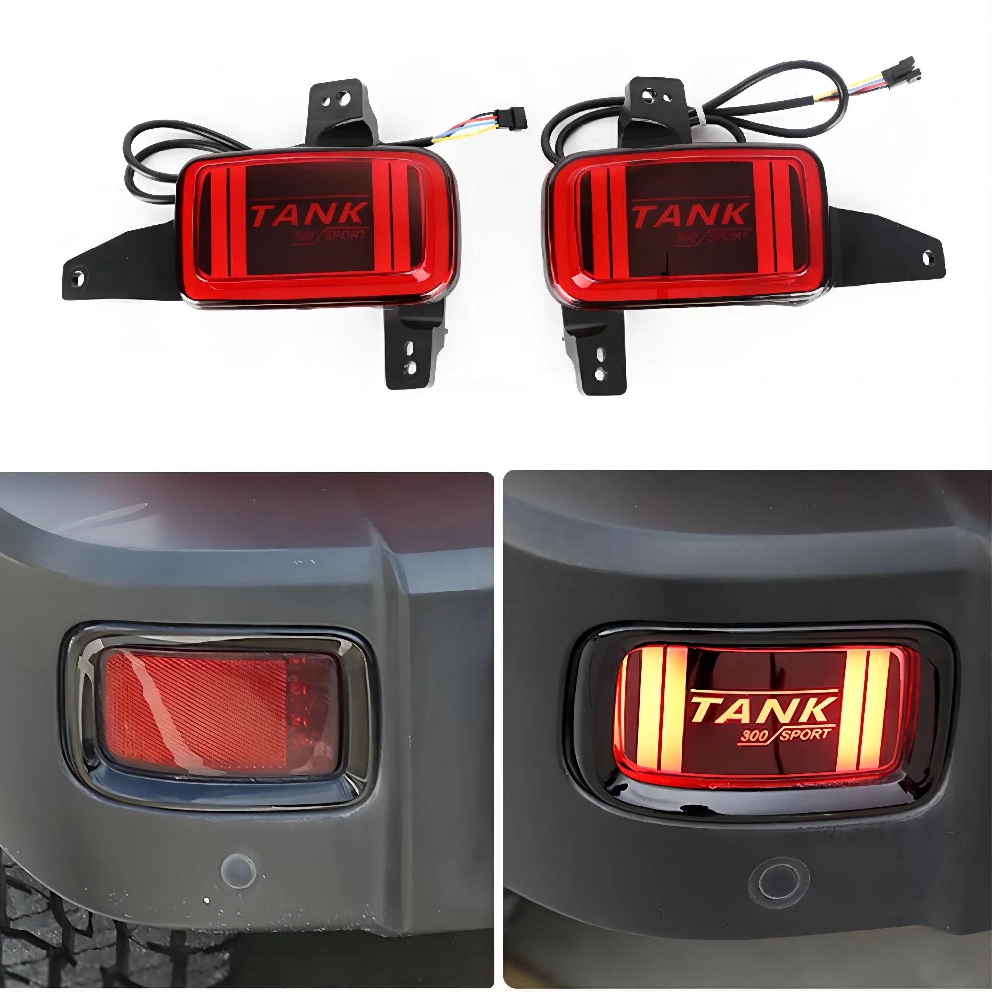 Rear Bumper Lights Assembly Brake Light Turn Signal Fit For Tank 300 2021 2022 2023 2024 Exterior Modified Accessories