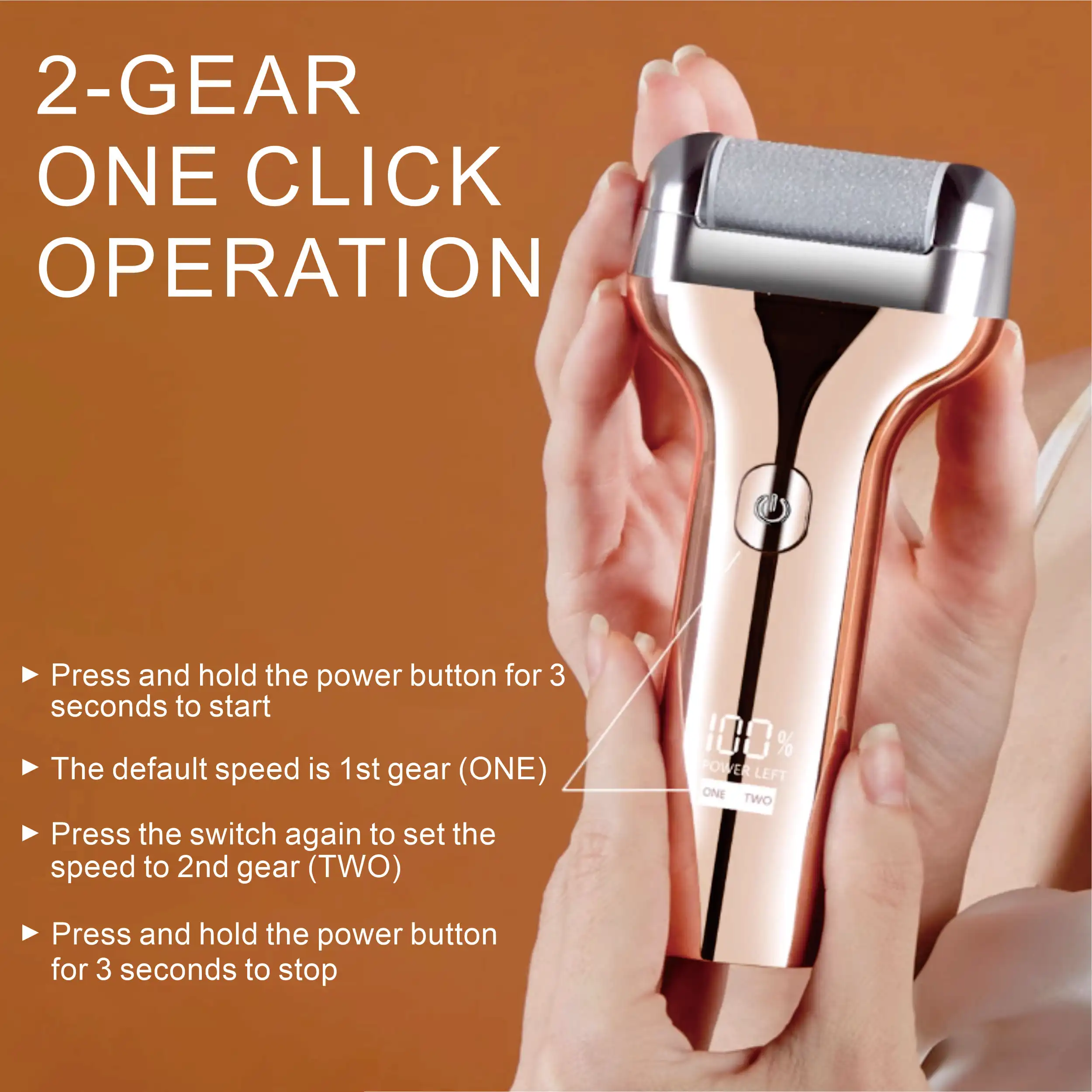 

Electric digital display grinding foot treatment tool IPX6 waterproof professional foot care tool dead hard skin scab remover
