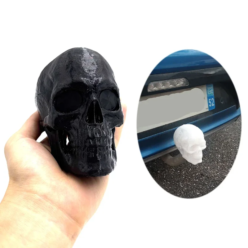 السيارات الإبداعية الجمجمة شكل مقطورة اقتران غطاء سحب وصلات غطاء وصلة مقطورة غطاء كروي مكافحة الصدأ حامي ل بيك اب SUV #3