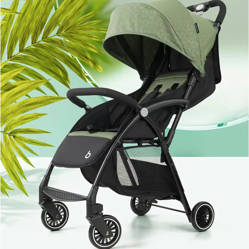 

Lightweight Baby Stroller Can Sit or Lie Down Four-season Universal Travel Stroller Four-wheeled Shock-absorbing Stroller