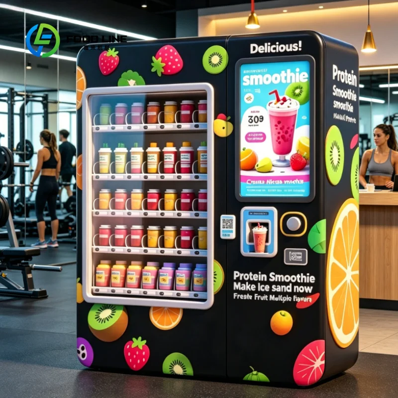 Customized Fully Automatic Frozen Fruit Smoothie Vending Machine, Commercial Self-service Drink Vending Equipment