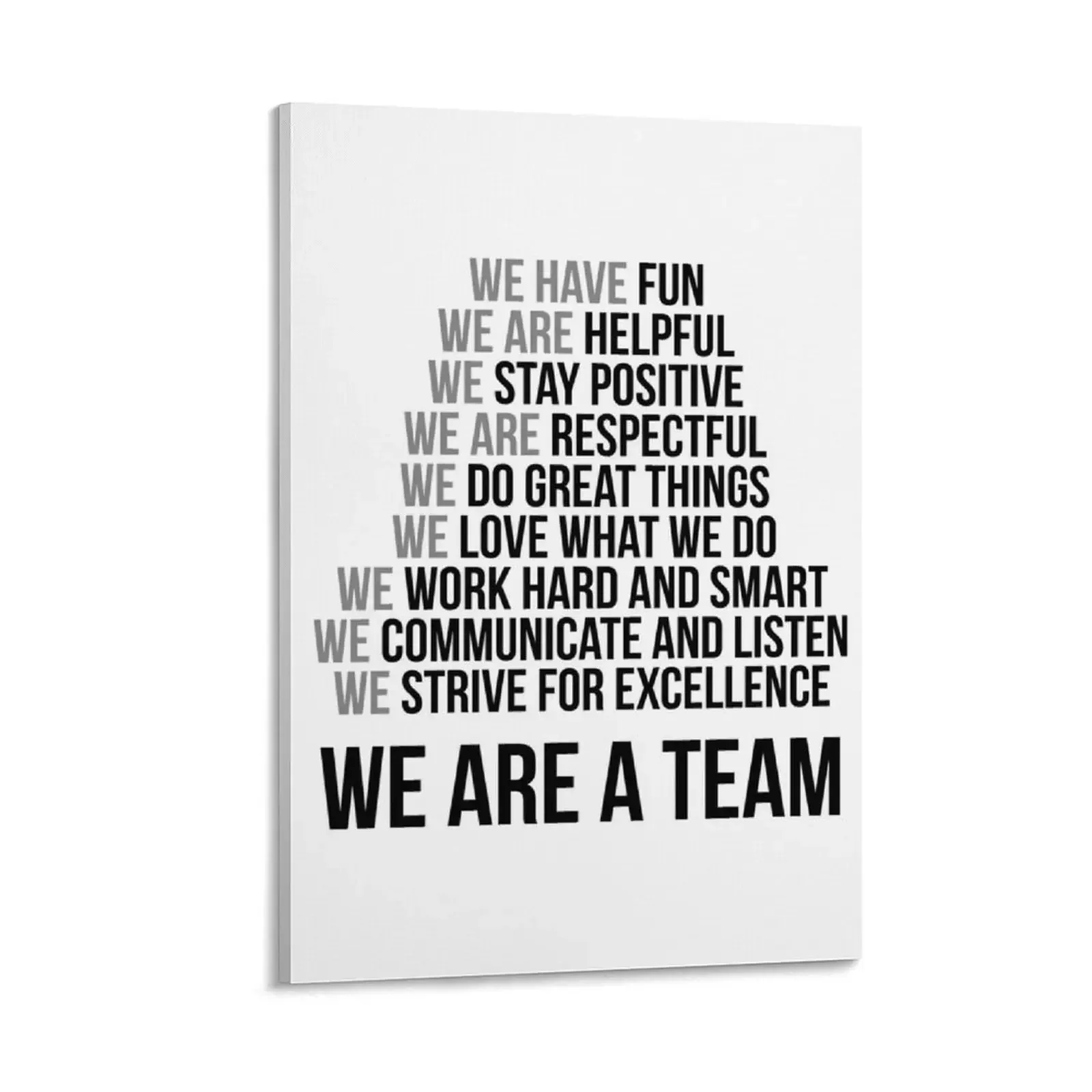 

We Are A Team, Teamwork Quotes, Office Decor, Office Wall Art Canvas Painting poster Paintings