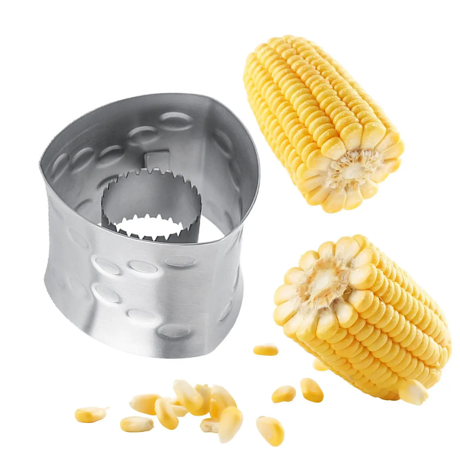 Stainless Steel Corn Stripper Corn Kernel Remover Resuable Save Effort Kitchen Gadgets Portable Corn Thresher Corn Cutter