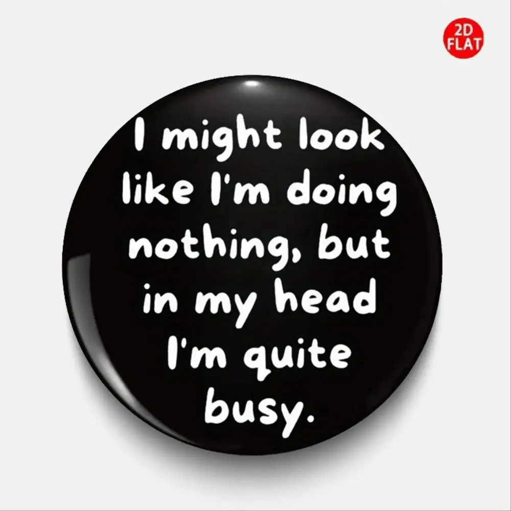 Procrastination Themed Brooch Pin Badge Elegant Collectible For Jeans Clothes Backpacks Hats Gift S