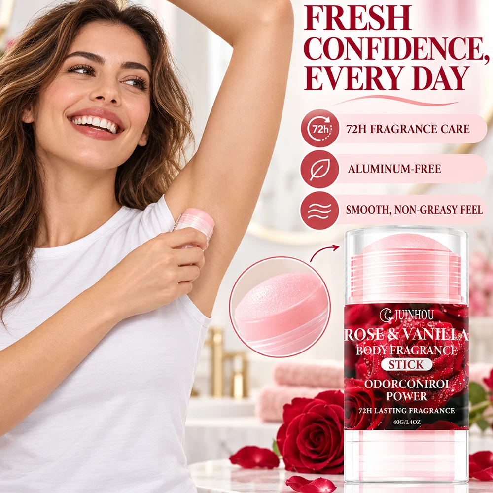 JUINHOU Rose Scented Deodorant Stick Aluminum-free Offers Both Moisturizing And Odor-inhibiting Benefits Suitable For Daily Use