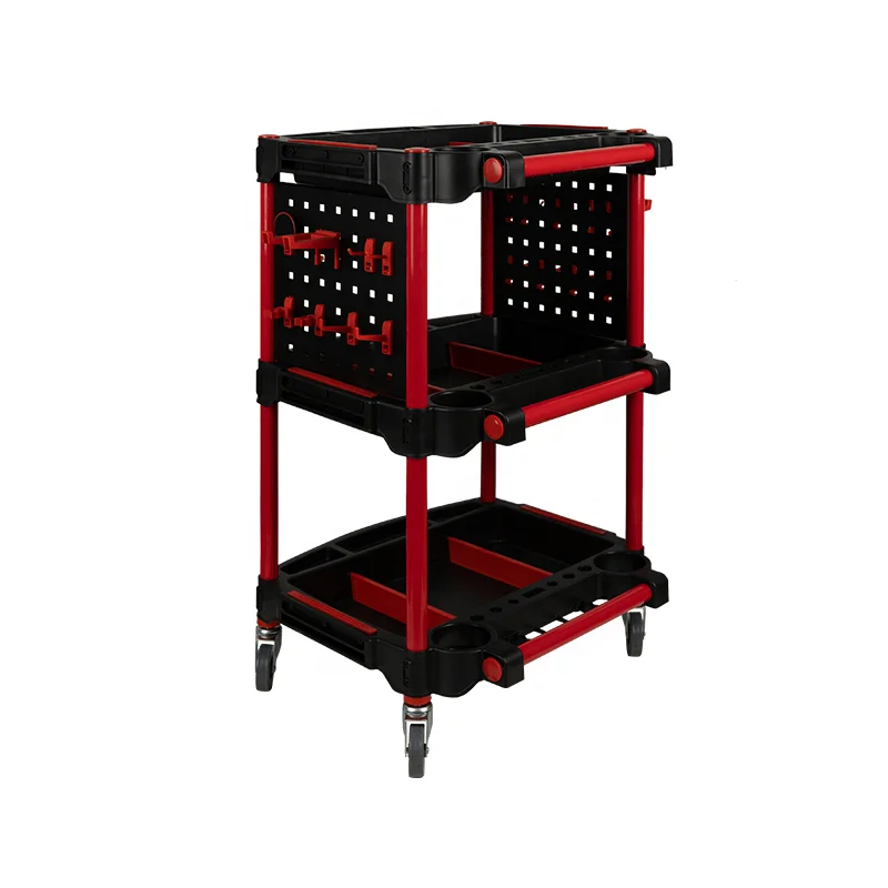 rolling-storage-3-layer-platform-hand-plastic-tool-trolley-workshop-cart-wheel-stainless-steel