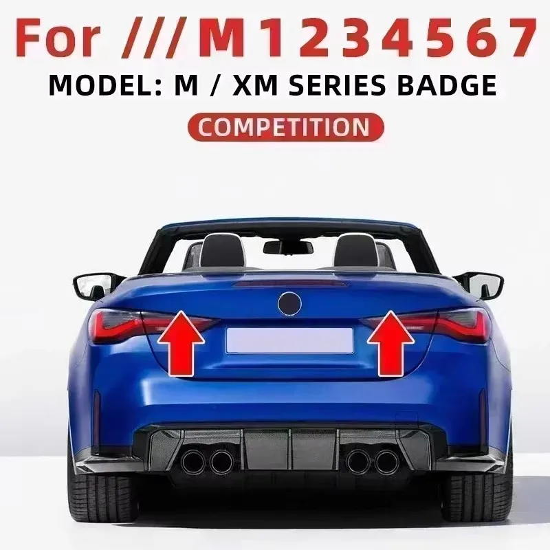

Glossy Black Silver Chrome ABS Emblem car Trunk Letters Logo Badge Sticker for BMW M power COMPETITION M1 M3 M5 M7 X3M X5M X6M