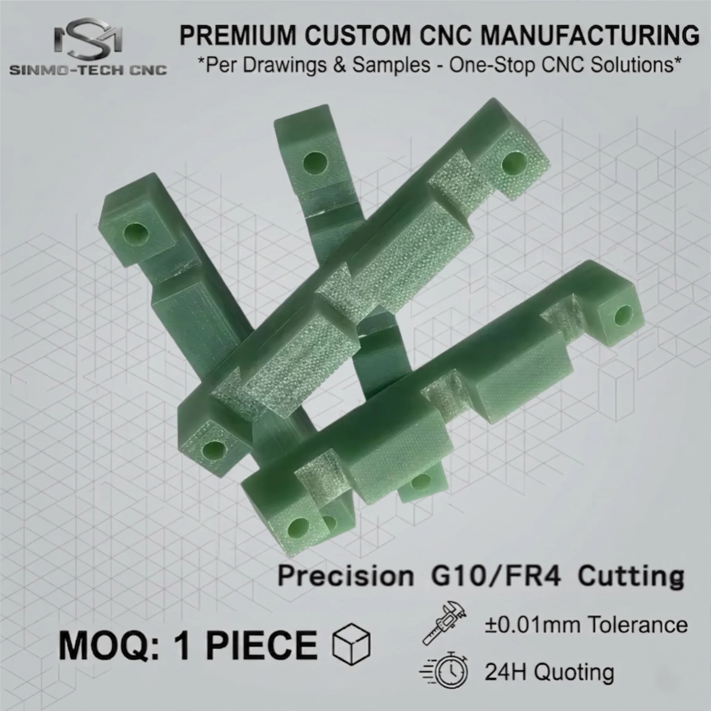 Custom 3D CNC G10 Machining Service Colorful Marbled G10 Sheet Plate Precision Folder Knife Grip Scales Fabrication 1pc