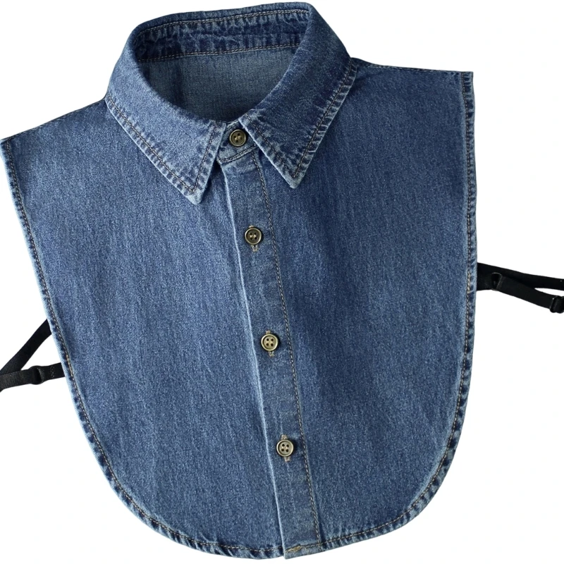 Lightweight Easy Wear Shirt Collar Replacement Trendy Half Shirt Blouse Y166
