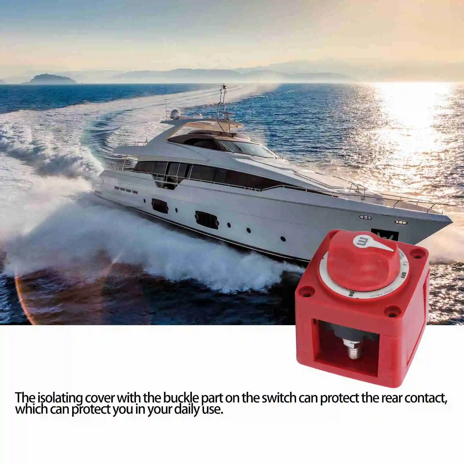 Yacht Battery Switch Single Circuit 6006 M‑Series Hard‑Wearing for Marine Boat DC 12‑48V Boat Accessories