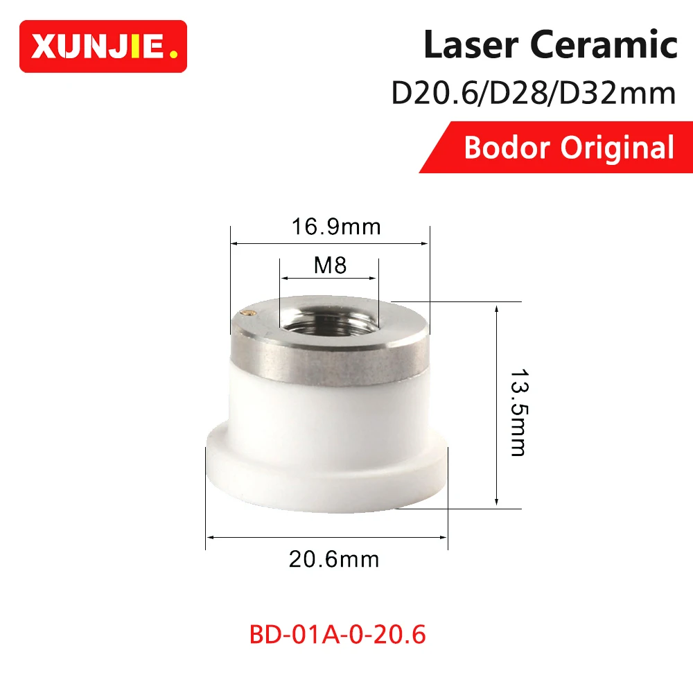 10 Pçs/lote Bodor Original Laser Cerâmica D32 M14 28 M11 D20.6 M8 Para Bodor GN3 GN6 3D Fibra Laser Cutting Head Bocal Titular