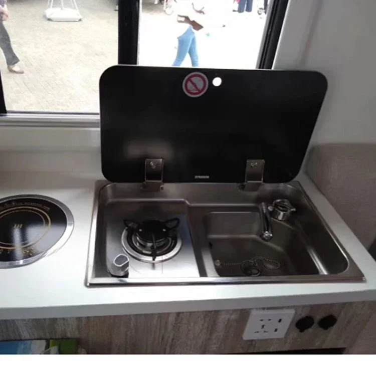 Rv Gas Stove Water Basin Modified Car Caravan Accessories Towed Back Camel Bed Car 304 Stainless Steel Vegetable Basin