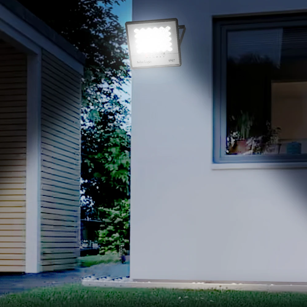 Solar Floodlight Outdoor Waterproof Spotlights Solar Wall Lights Sunlight With Remote Control For Street Garden