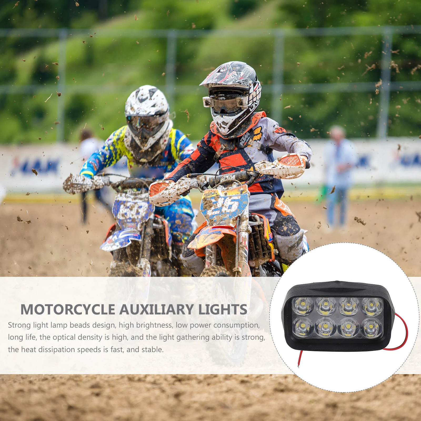 

1Pcs LED Headlight and Auxiliary Light Kit for Electric Motorcycle with Exceptional Durability and Brightness