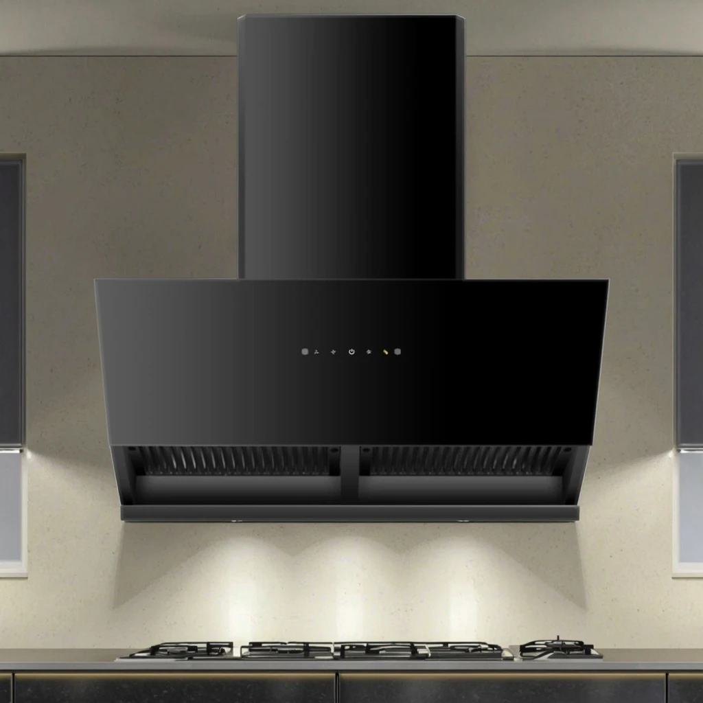 -For High Quality China Smart Kitchen Extractor Hood High Power Touchscreen Mobile Range Hood&