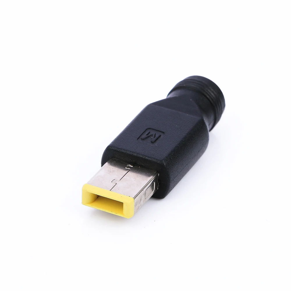 Plug 5.5 × 2.1/ 2.5mm To Square Round To Square End for Lenovo ThinkPad Power Charger Plug Connectors Converter Laptop Adapter