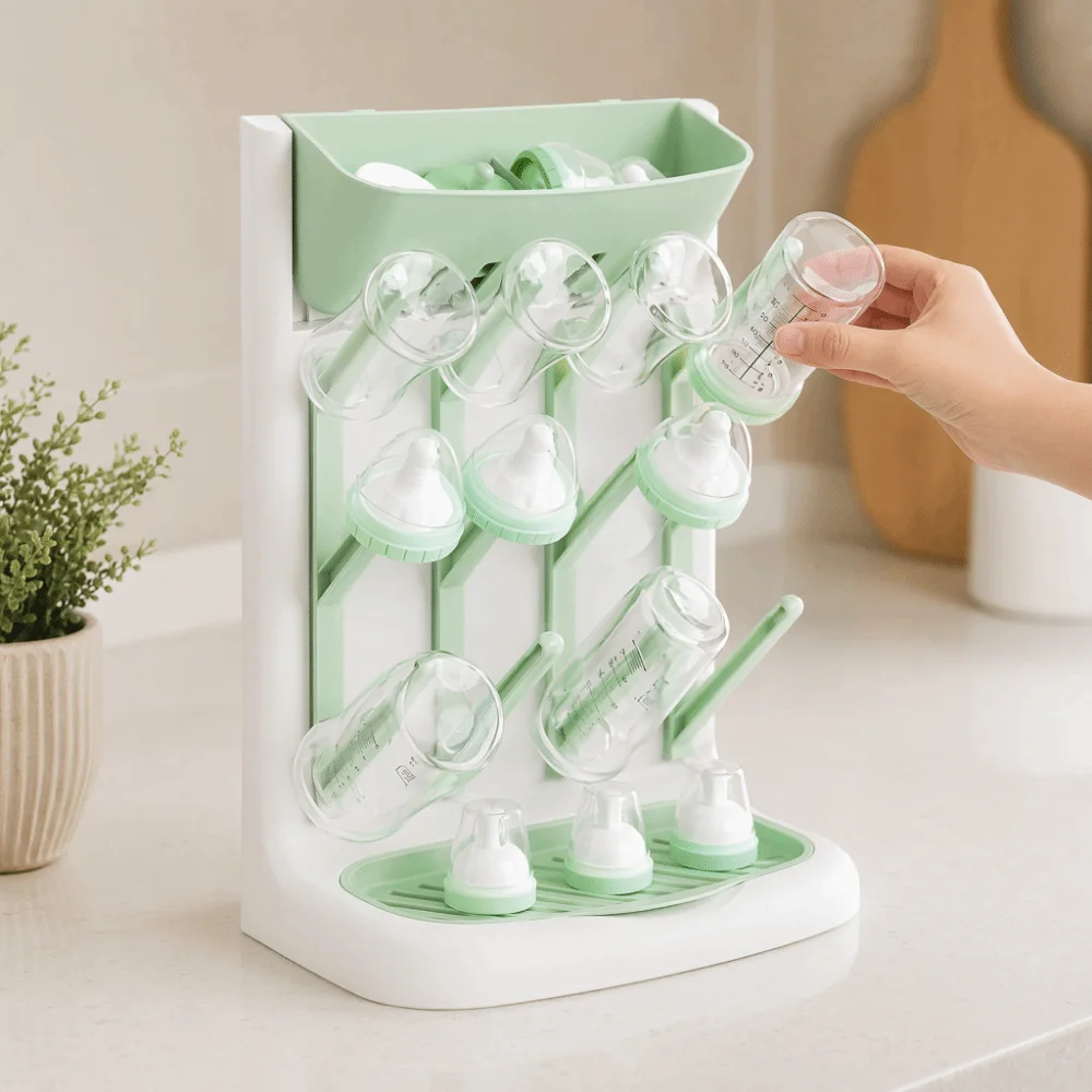 Multi-layer Baby Bottle Drying Rack Multi Tiered Large Capacity Cups Drying Stand Holder Space Saving Vertical Storage Rack