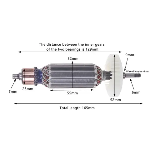 For Angle Grinder 9556 9557 9558 9556NB 9556HN 9557NB 9557HN 9558NB 9558HN AC220V-240V Armature Rotor Anchor Replacement