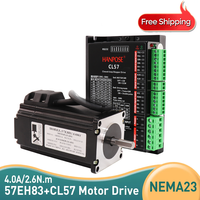 57CME26 Nema23 Closed Loop 57EH83-CL57 Hybrid Step-servo motor 4A 2.6N.M 83mm Servo motor +CL57 drive for 3D printer