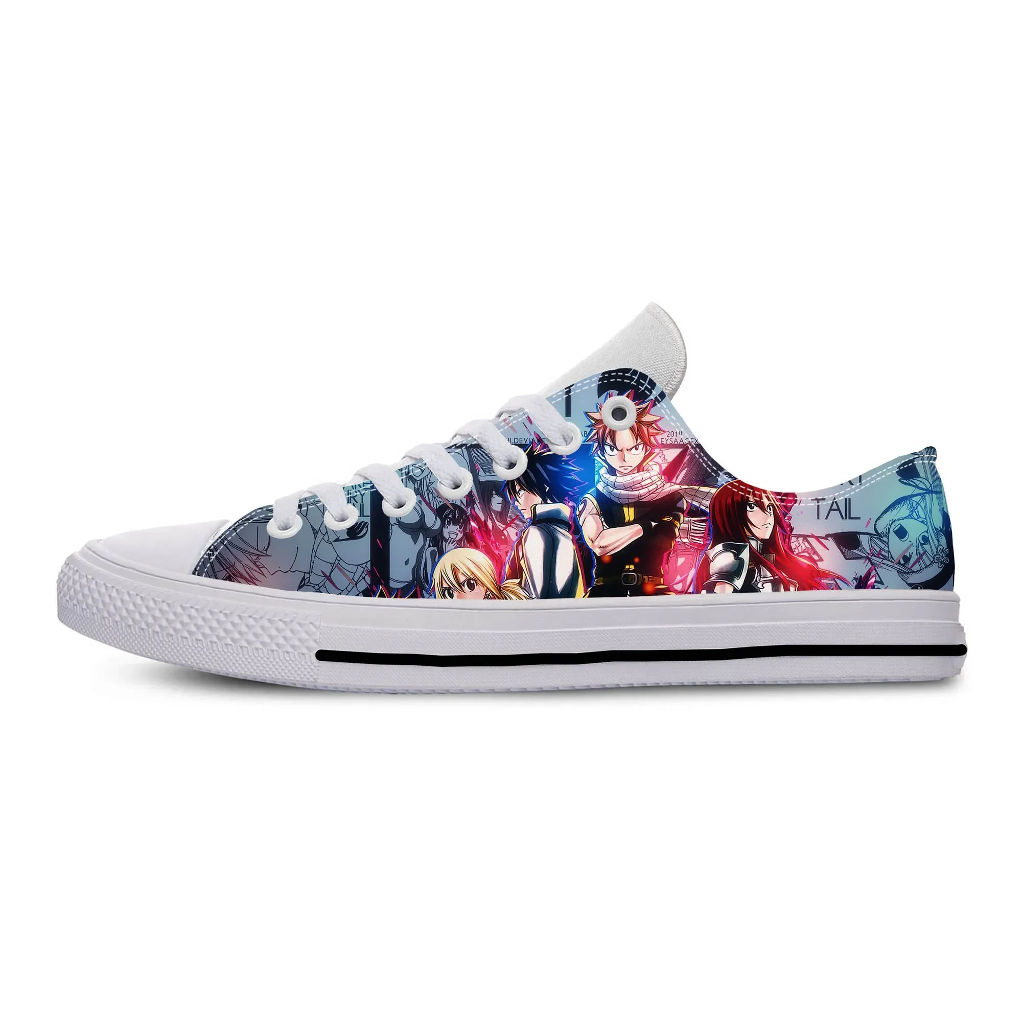 Japanese Anime Manga Cartoon Comic Fairy Tail END Casual Cloth Shoes Low Top Lightweight Breathable 3D Print Men Women Sneakers
