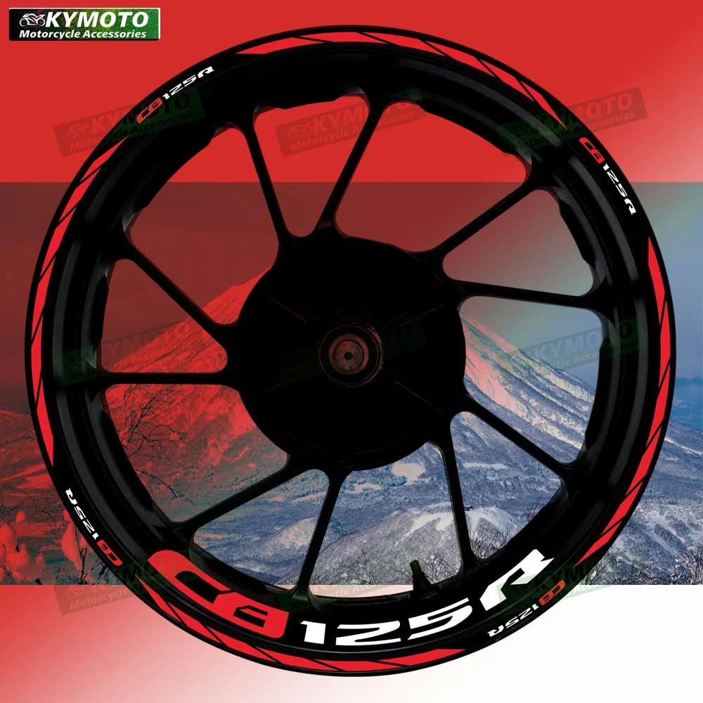 

Для Honda CB125R CB 125R аксессуары для мотоциклов 17-дюймовые наклейки на передние и задние колеса, модифицированные светоотражающие наклейки на ступицу колеса