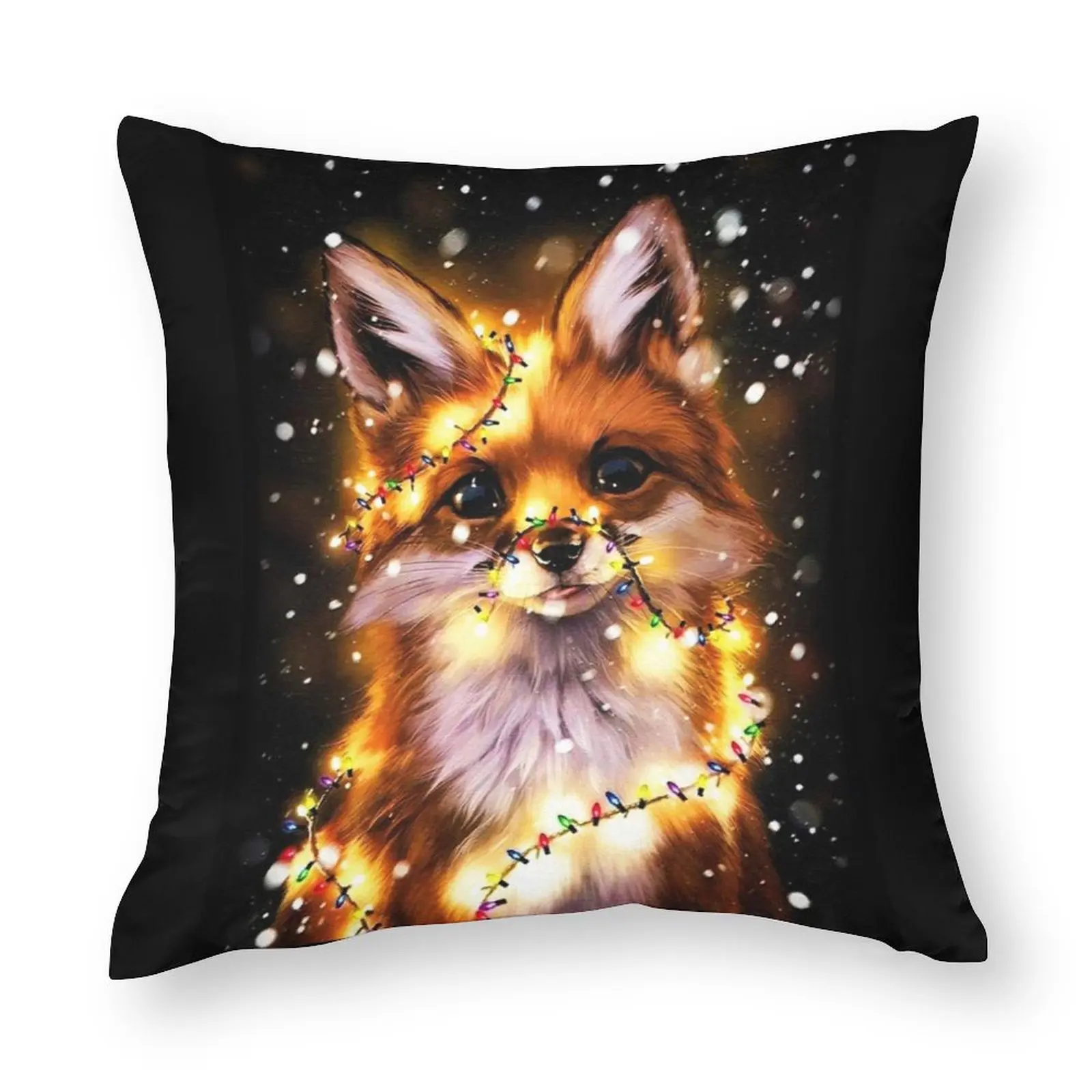 

Fox Light Beautiful SKY Pillow Case Animal Luxury Polyester Pillowcase Bed Zipper Summer Cover