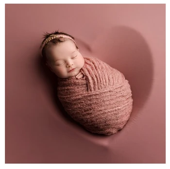 Neugeborenen Fotografie Requisiten Wrap Weiche Mohair Gestrickte Baby Decke Windeln Fotografie Babys Zubehör