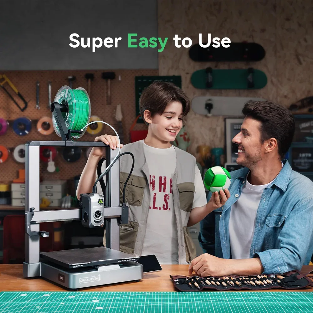 طابعة Creality Hi Combo ثلاثية الأبعاد، نظام CFS متعدد المواد، طباعة سريعة 500 مم/الثانية، كاميرا مراقبة، حتى 16 لونًا، 260*260*300 مم #4