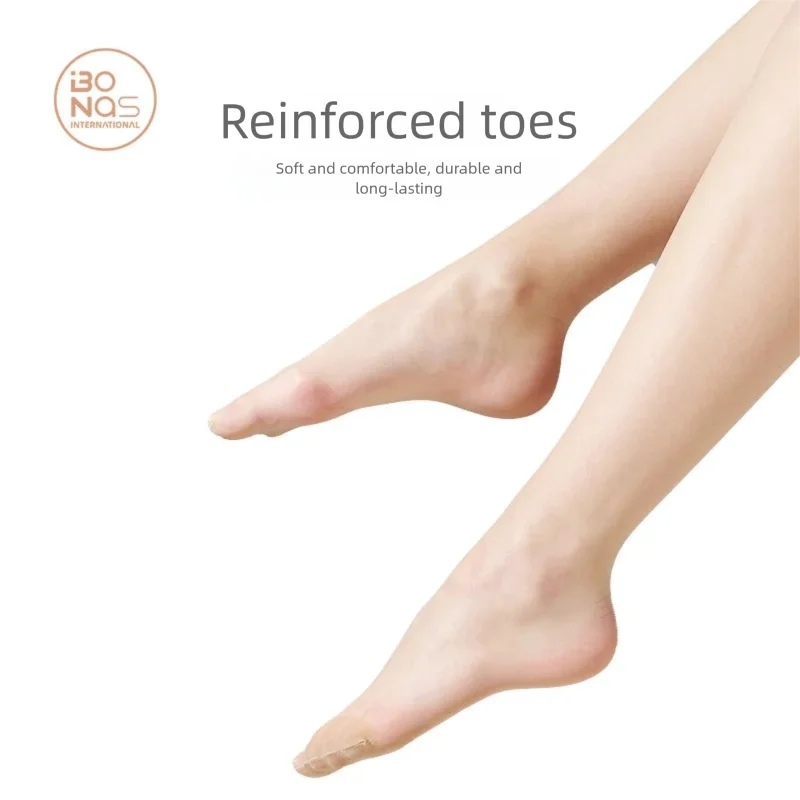 BONAS شفافة T المنشعب جوارب طويلة مرونة ملمس لطيف عارية يشعر الجوارب جوارب المسيل للدموع مقاومة المرأة مثير جوارب