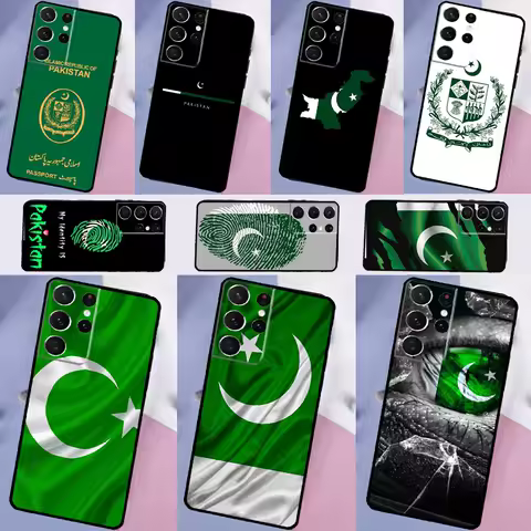 Pakistan Flag Case For Samsung Galaxy S23 S20 FE S21 FE S22 Ultra S8 S9 S10 Plus Note 10 Note 20 Ultra Cover