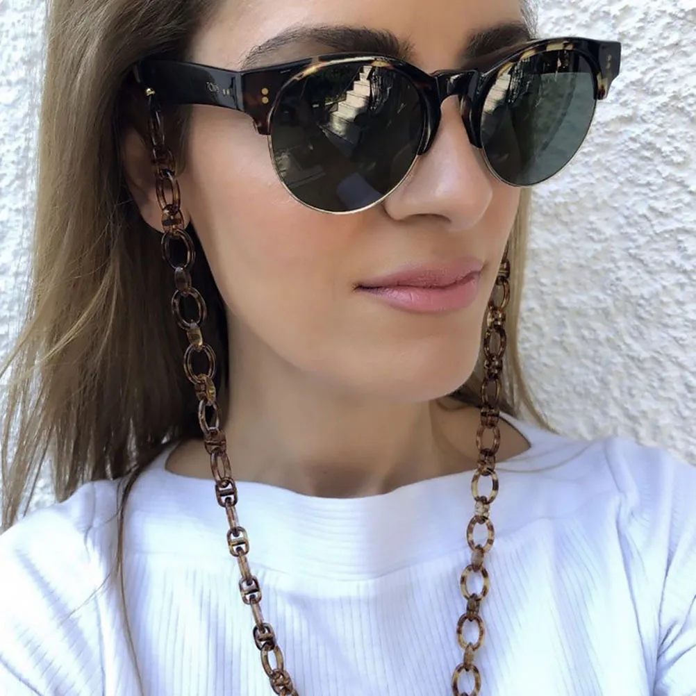 

Eyeglass Chain Lanyard Acrylic Glasses Mask Holder For Face Mask Neck Strap Secure Stylish Accessory Glasses Chain