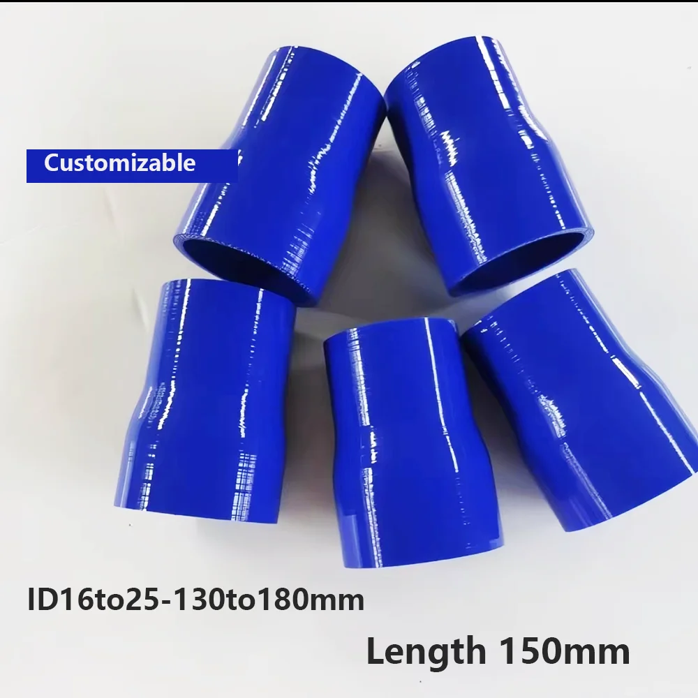 

Blue ID16to25-130to180mm Straight Silicone Hose Air Hose Variable Diameter Silicone Protrusion Engine Intake Hose Modification