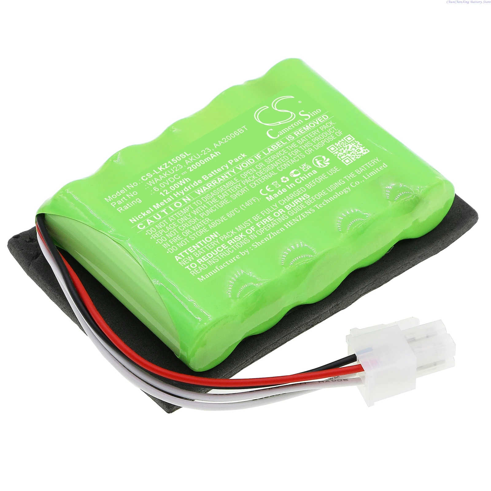 Replacement 6.0V 2000mAh  Battery WAAKU23 AKU-23 AA2006BT for Sonel LKZ-1500 Cable Detector