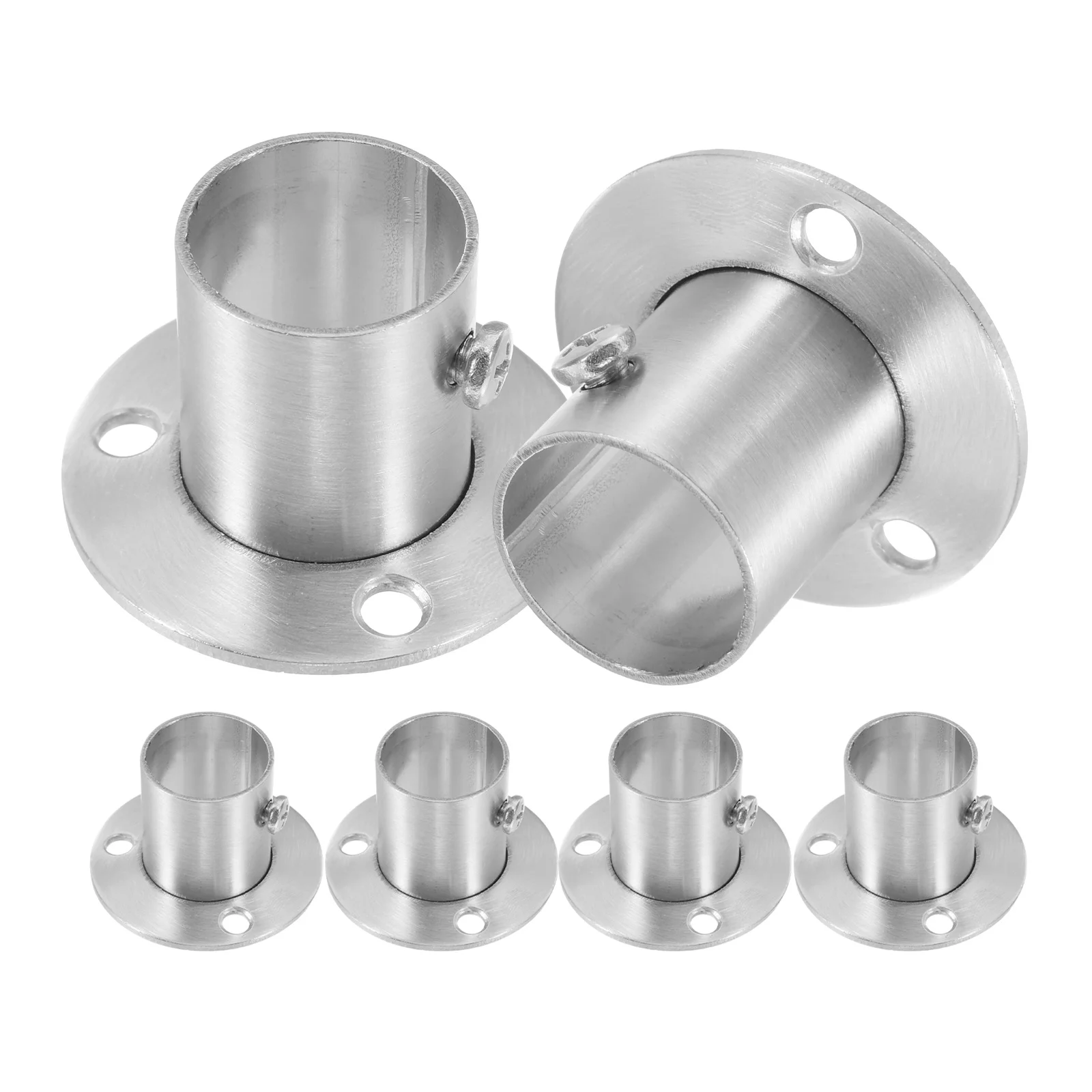 6 قطعة قضيب الستارة المعدنية قاعدة حامل أنابيب البناء قوي قوس مثالية لدعم أنبوب خزانة الملابس المنزلية #2