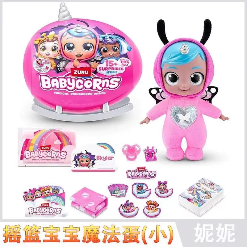 

New Babycorns Magical Rainbocorn Babies Series Trendy Blind Box Unicorn Toy With Cute Cribs Educational Birthday Gift For Girls
