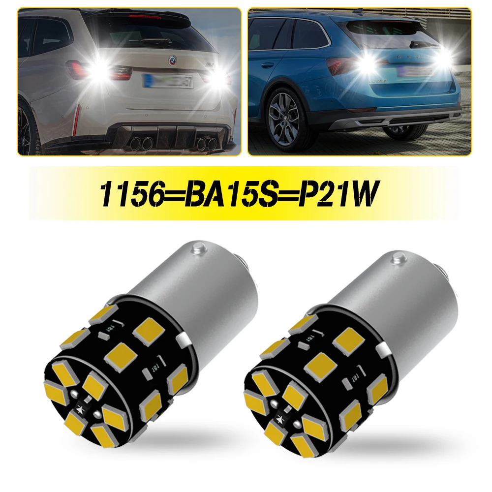 

2pcs P21W 1156 7506 BA15S LED Reverse Light Backup Lamp Bulb For Seat Ibiza 6k Mk2 6l Mk3 Leon Mk1 1p 1m Arona Altea 5p Alhambra