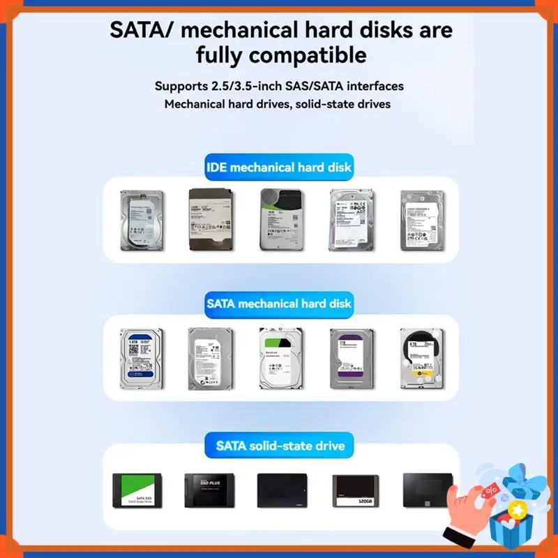 Braket Pemasangan Hard Disk Kompak Braket Hard Drive untuk 2.5In/3.5In SAS/SATA HDD SSD DIY Rak Rak Hollowout Logam Penyimpanan