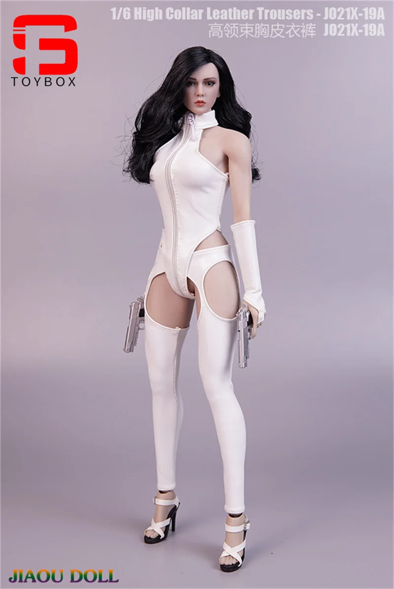 In Stock JO21X-19 1/6 High Collar Corset Leather Trousers Female Clothes Model Fit 12'' TBL JO Soldier Action Figure Body Dolls